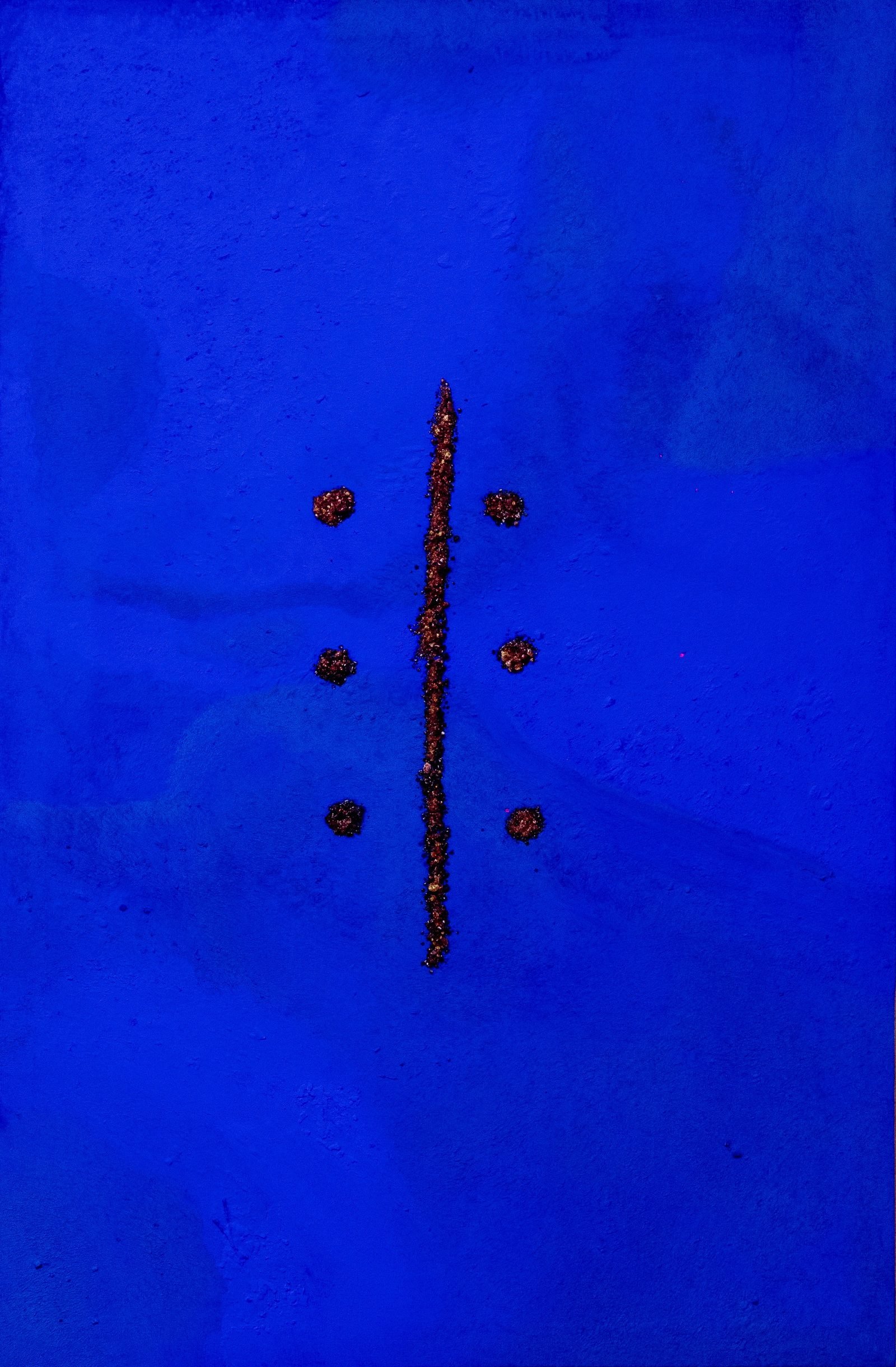 Tifinagh I — symbole vertical doré sur bleu